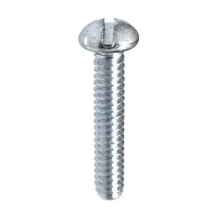 W & E SALES CO #10-24 x 1/2 in Round Machine Screw, Plain Steel WE1415